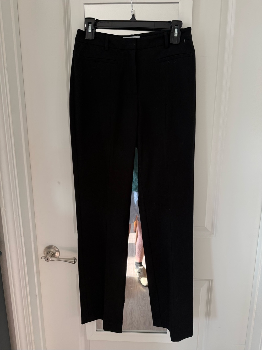 Veronika Maine Women’s Black Tailored Straight Leg Trousers Pants Size 8
